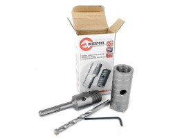 Комплект: сверло корончатое по бетону 32 мм+Переходник SDS Plus 100мм INTERTOOL SD-7032-foto6