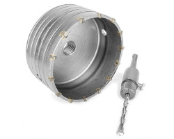 Комплект: сверло корончатое по бетону 120 мм + переходник SDS-plus 100мм INTERTOOL SD-7120-foto2