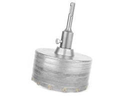 Комплект: сверло корончатое по бетону 120 мм + переходник SDS-plus 100мм INTERTOOL SD-7120-foto3