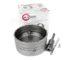 Комплект: сверло корончатое по бетону 120 мм + переходник SDS-plus 100мм INTERTOOL SD-7120-foto4