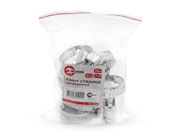 Хомут стальной оцинкованный 12,7 мм D 21-44 мм (упаковка 10 шт) INTERTOOL TC-0122-foto3