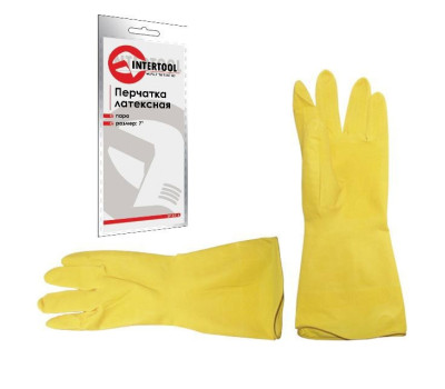 Перчатка латексная 10"/XL INTERTOOL SP-0019