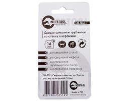 Коронка трубчатая по стеклу и керамике 16 мм INTERTOOL SD-0351-foto2