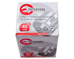 Коронка трубчатая по стеклу и керамике 40 мм INTERTOOL SD-0363-foto3