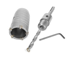 Комплект: сверло корончатое по бетону 40 мм+Переходник SDS Plus 100мм INTERTOOL SD-7040-foto3