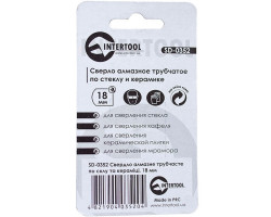 Коронка трубчатая по стеклу и керамике 18 мм INTERTOOL SD-0352-foto2