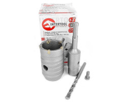 Комплект: сверло корончатое по бетону 46 мм+Переходник SDS Plus 100мм INTERTOOL SD-7046-foto4