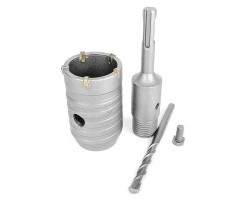 Комплект: сверло корончатое по бетону 46 мм+Переходник SDS Plus 100мм INTERTOOL SD-7046-foto5