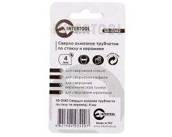 Коронка трубчатая по стеклу и керамике 4 мм (упаковка 2 шт) INTERTOOL SD-0342-foto2
