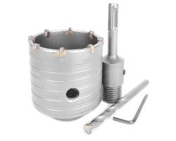 Комплект: сверло корончатое по бетону 65 мм+Переходник SDS Plus 100мм INTERTOOL SD-7065-foto6