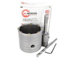 Комплект: сверло корончатое по бетону 65 мм+Переходник SDS Plus 100мм INTERTOOL SD-7065-foto7