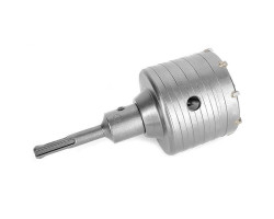 Комплект: сверло корончатое по бетону 75 мм+Переходник SDS Plus 100мм INTERTOOL SD-7075-foto3