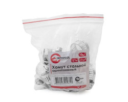 Хомут стальной оцинкованный 12,7 мм D 13-23 мм (упаковка 10 шт) INTERTOOL TC-0113-foto3