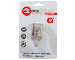 Коронка трубчатая по стеклу и керамике 28 мм INTERTOOL SD-0358