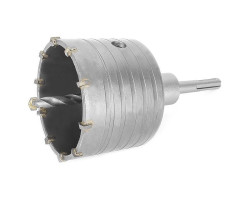 Комплект: сверло корончатое по бетону 80 мм+Переходник SDS Plus 100мм INTERTOOL SD-7080-foto2