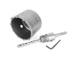 Комплект: сверло корончатое по бетону 80 мм+Переходник SDS Plus 100мм INTERTOOL SD-7080-foto3