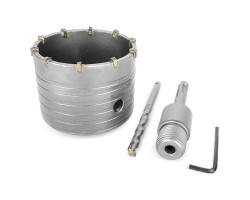 Комплект: сверло корончатое по бетону 80 мм+Переходник SDS Plus 100мм INTERTOOL SD-7080-foto4