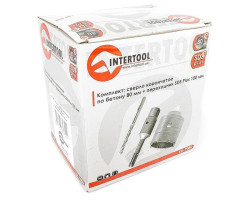 Комплект: сверло корончатое по бетону 80 мм+Переходник SDS Plus 100мм INTERTOOL SD-7080-foto6