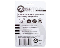 Коронка трубчатая по стеклу и керамике 30 мм INTERTOOL SD-0359-foto2