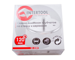 Коронка трубчатая по стеклу и керамике 120 мм INTERTOOL SD-0380-foto3