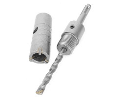 Комплект: сверло корончатое по бетону 26 мм+Переходник SDS Plus 100 мм INTERTOOL SD-7026-foto4