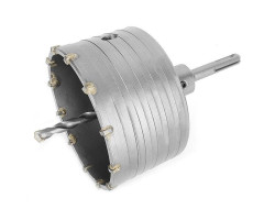 Комплект: сверло корончатое по бетону 105 мм + переходник SDS Plus 100мм INTERTOOL SD-7105-foto3