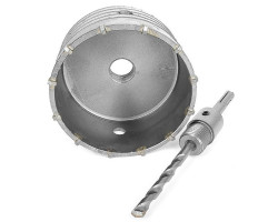 Комплект: сверло корончатое по бетону 105 мм + переходник SDS Plus 100мм INTERTOOL SD-7105-foto4