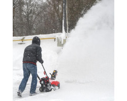 Снегоуборщик бензиновый, 4-х тактный двигатель 2.2 HP / 1,65 кВт, рабочая ширина 460 мм, с регулировкой направления выброса снега INTERTOOL SN-4000-foto9