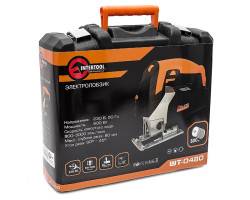 Электролобзик STORM, 800 Вт, 800-3000 ход/мин, угол 90 град., гл.распила 100 мм, визуализация линии реза INTERTOOL WT-0480-foto8