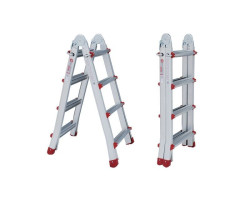 Лестница алюминиевая универсальная раскладная телескопическая 4x4 ступ. 4,20 м INTERTOOL LT-2044-foto2