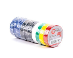 Лента изоляционная 0,15 мм x 17 мм x 15 м цветная (упаковка 10 шт) INTERTOOL IT-0019-foto2