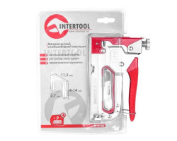 Механический скобозабивной пистолет под скобу 11,3 x 0,7 x 4-14 мм, обрезиненная рукоятка INTERTOOL RT-0102-foto2