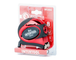 Рулетка 8 м x 25 мм с автоматической блокировкой полотна, на зацепе полотна установлены магниты INTERTOOL MT-0808-foto3