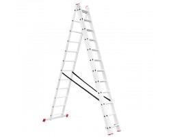 Лестница алюминиевая 3-х секционная универсальная раскладная 3x12 ступ. 7,89 м INTERTOOL LT-0312