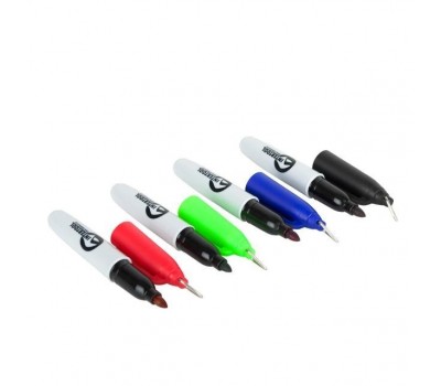 Мини-маркеры перманентные цветные, L= 93 мм, 80 шт/упак. (черный, синий, зеленый, красный) INTERTOOL KT-5011