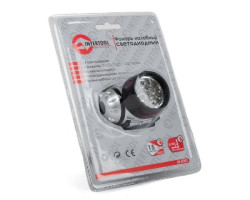 Фонарь налобный светодиодный, четыре режима работы, 19 LED, батарейки 3 ААА. INTERTOOL LB-0301-foto13
