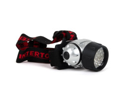 Фонарь налобный светодиодный, четыре режима работы, 19 LED, батарейки 3 ААА. INTERTOOL LB-0301-foto3