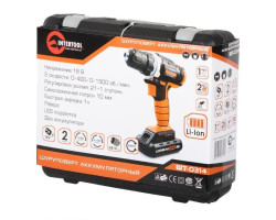 Шуруповерт аккумуляторный 18В, 2 Li-Ion аккум INTERTOOL WT-0314-foto12