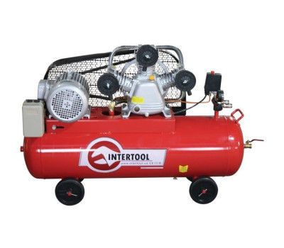 Компрессор 100 л, 5 HP, 4 кВт, 380 В, 8 атм, 600 л/мин. 3 цилиндра INTERTOOL PT-0036