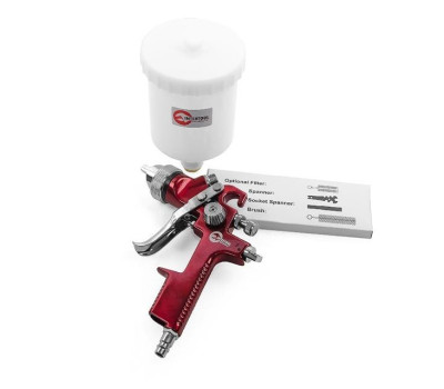 HVLP RED PROF Краскораспылитель 1,4 мм, верхний пластиковый бачок 600 мл INTERTOOL PT-0104