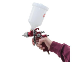 HVLP RED PROF Краскораспылитель 1,4 мм, верхний пластиковый бачок 600 мл INTERTOOL PT-0104-foto3