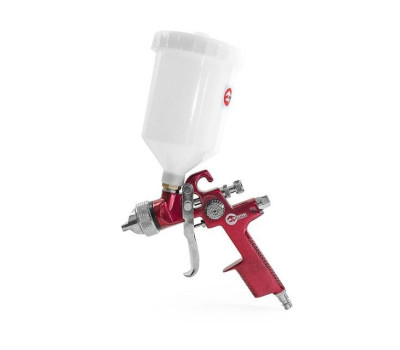 HVLP RED PROF Краскораспылитель 1,4 мм, верхний пластиковый бачок 600 мл INTERTOOL PT-0104
