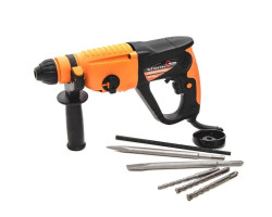 Перфоратор STORM SDS-plus 1050 Вт, 3-режима, 0-1100 об/мин, пневмоудар 0-5200 уд/мин, кейс+аксессуары INTERTOOL WT-0152-foto2