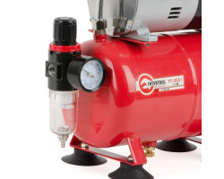 Компрессор безмасляный 3 л, 0,3кВт, 220 В, 3,2атм, 50л/мин INTERTOOL PT-0001-foto7