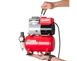 Компрессор безмасляный 3 л, 0,3кВт, 220 В, 3,2атм, 50л/мин INTERTOOL PT-0001-foto8
