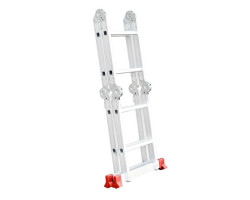 Лестница алюминиевая мультифункциональная трансформер 4x2 ступ. 2,50 м INTERTOOL LT-0028-foto4