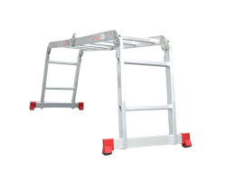 Лестница алюминиевая мультифункциональная трансформер 4x2 ступ. 2,50 м INTERTOOL LT-0028-foto7