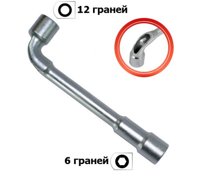 Ключ торцевой с отверстием L-образный 27мм INTERTOOL HT-1627