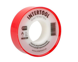 Лента тефлоновая, фум (политетрафторэтиленовая) 15 м*0.1 мм*12 мм, 0.2 г/см³ INTERTOOL IT-0001-foto2