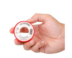 Лента тефлоновая, фум (политетрафторэтиленовая) 15 м*0.1 мм*12 мм, 0.2 г/см³ INTERTOOL IT-0001-foto3